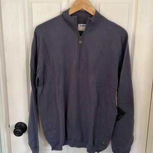NWT Linksoul Cotton Cashmere Half Zip Sweater  Size Medium Color Fog Blue